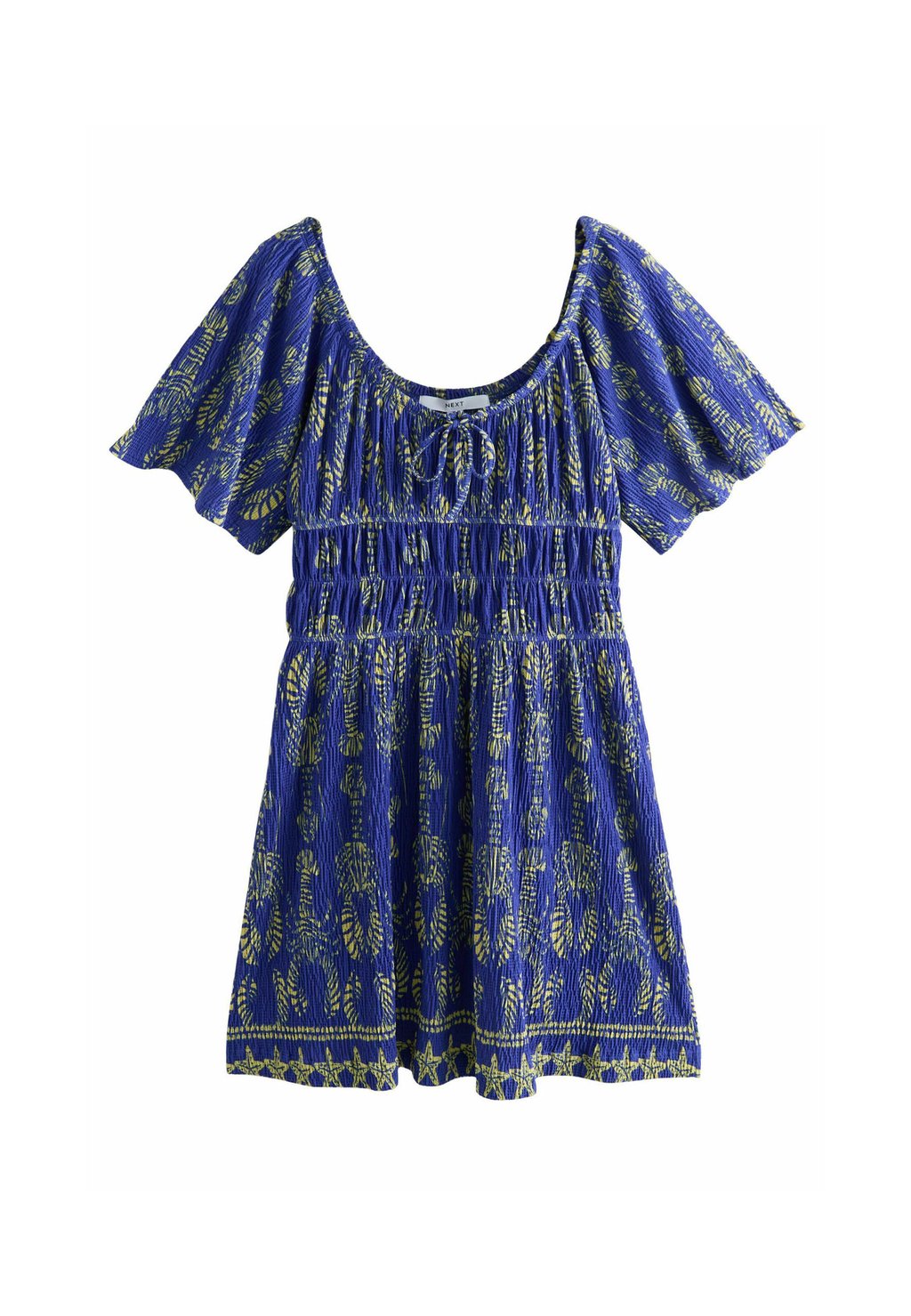 

Платье из джерси TALL FIT SHORT SLEEVE TIE FRONT Next, синий
