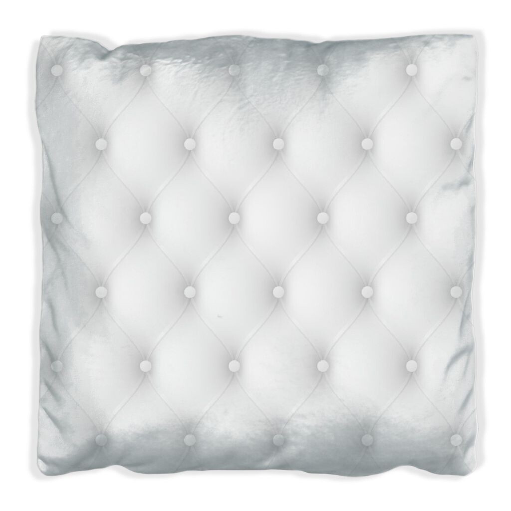 

Подушка Wallario Premium, мягкая поверхность, с рисунком дверцы из белой кожи, размер: 40 x 40 см, с белой спинкой