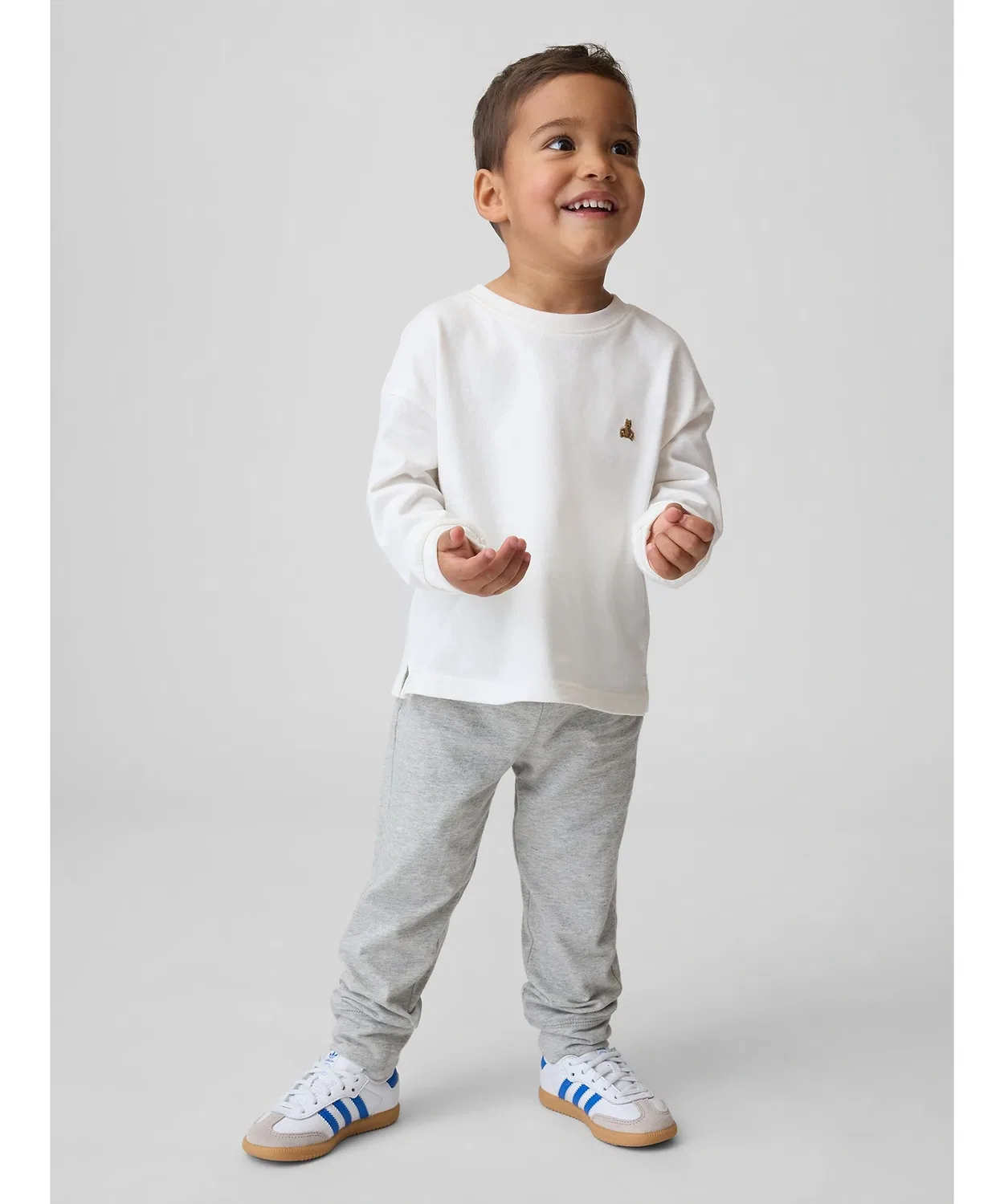 Джоггеры pull-on бренда babyGap, цвет светло-серый