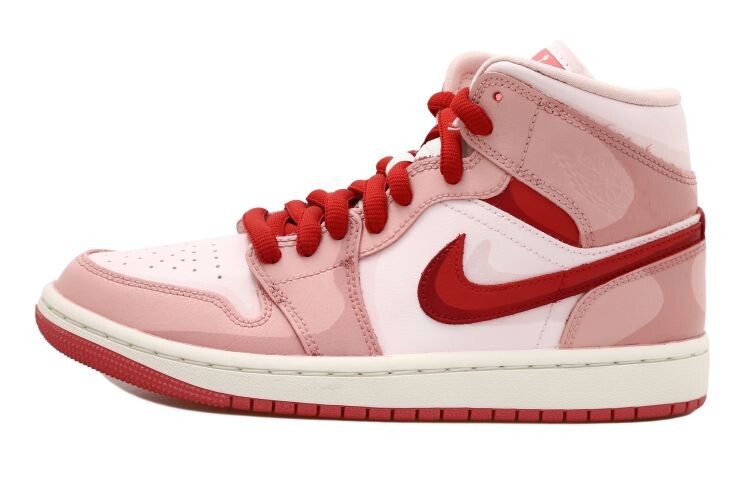 Кроссовки Air Jordan 1 Vintage Basketball Shoes Women's High-Top Pink/Red — фото 2