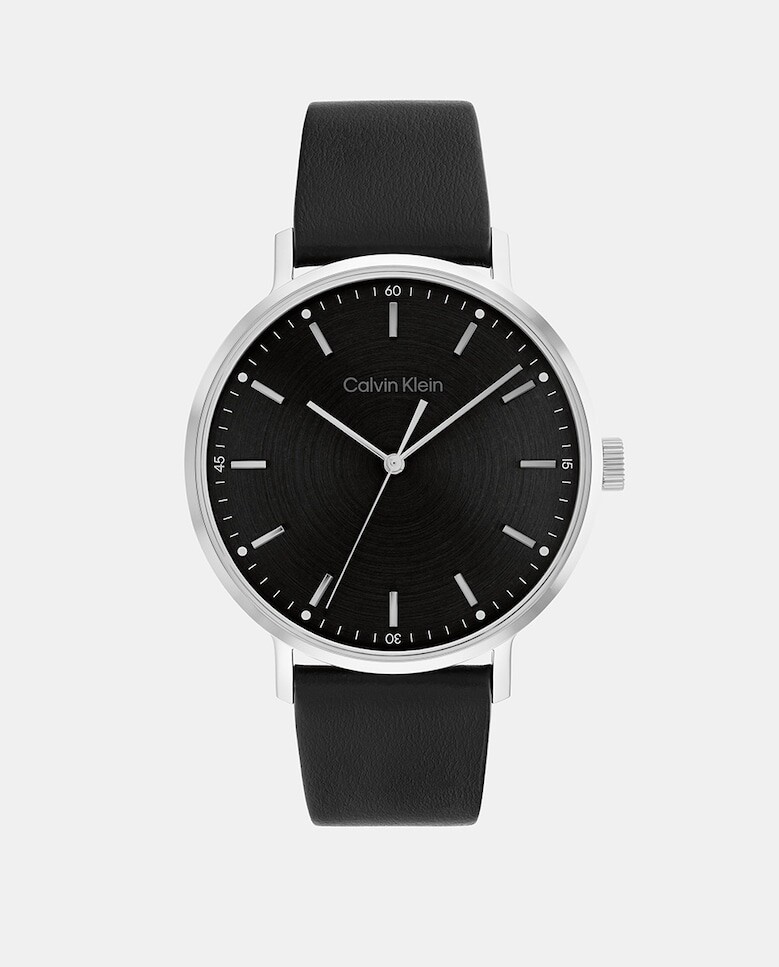 

Современные 25200050 черные кожаные мужские часы Calvin Klein, черный
