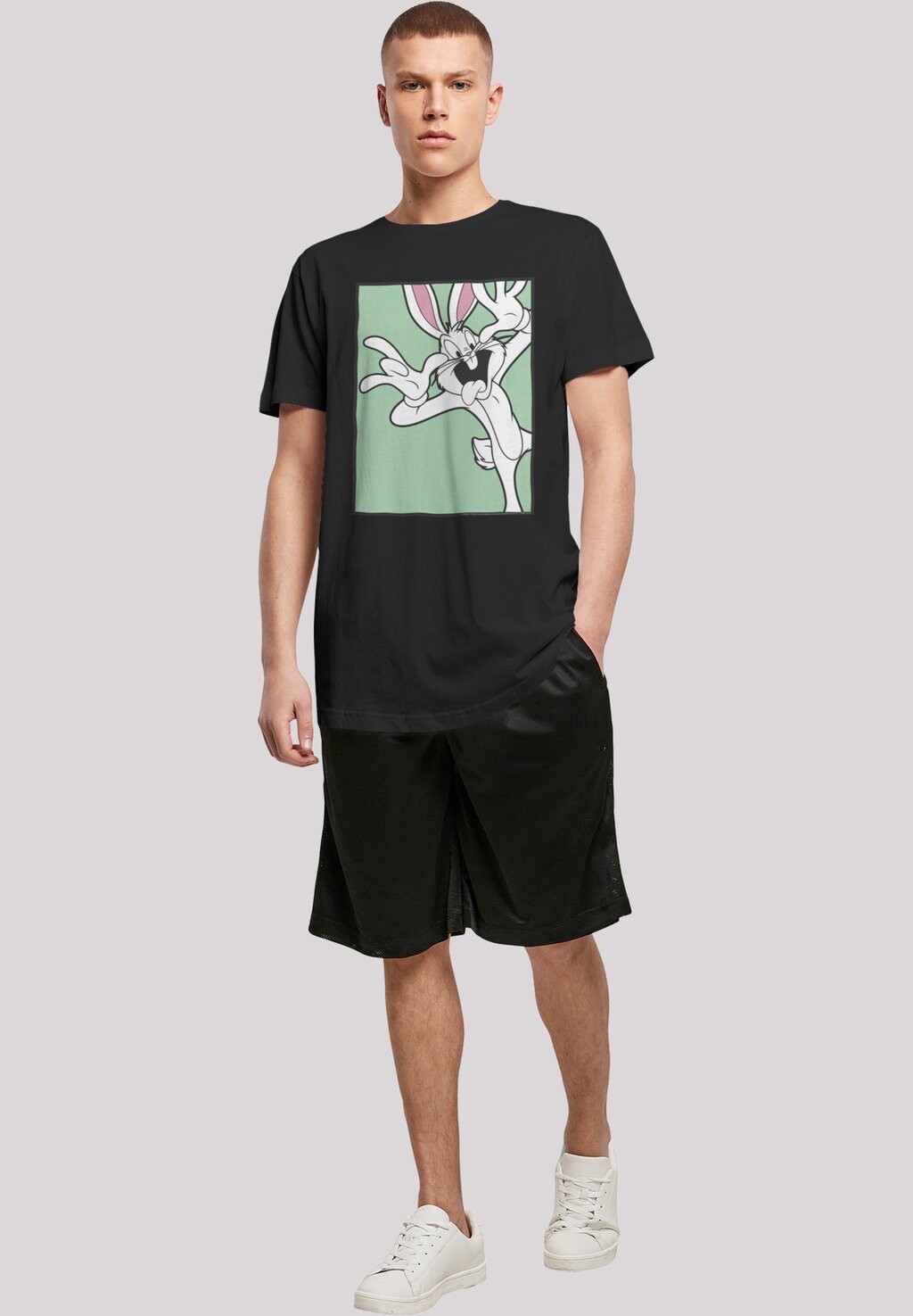

Футболка с принтом LOONEY TUNES BUGS BUNNY FUNNY FACE F4NT4STIC, черный