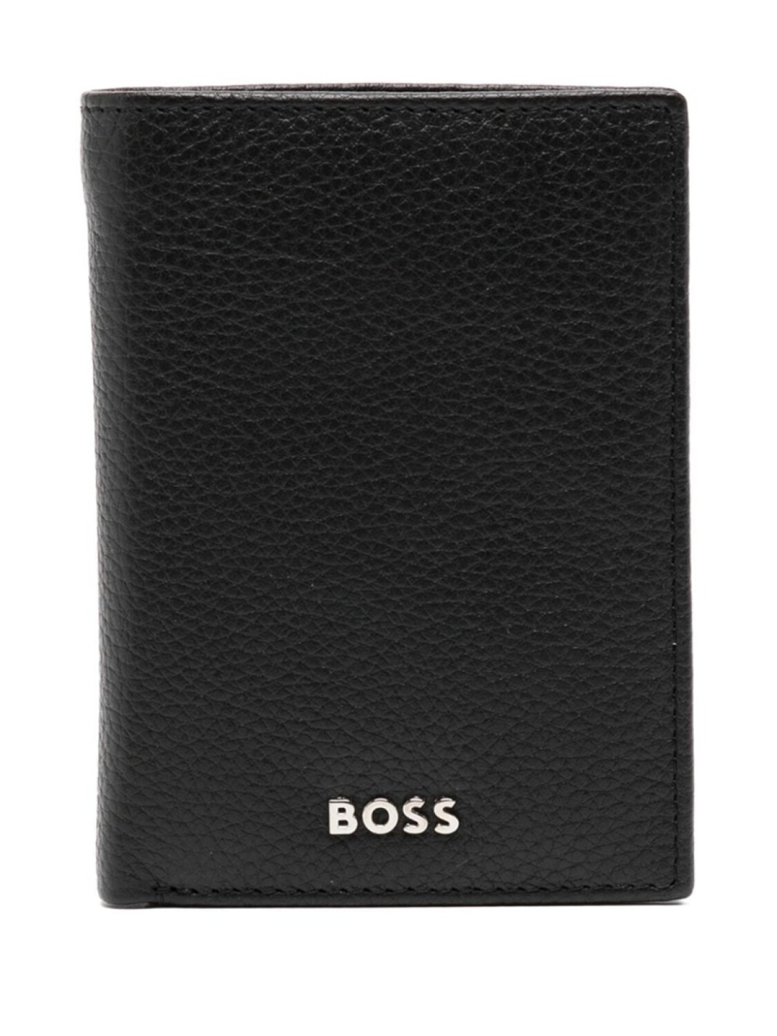 BOSS кожаный кошелек с логотипом, черный