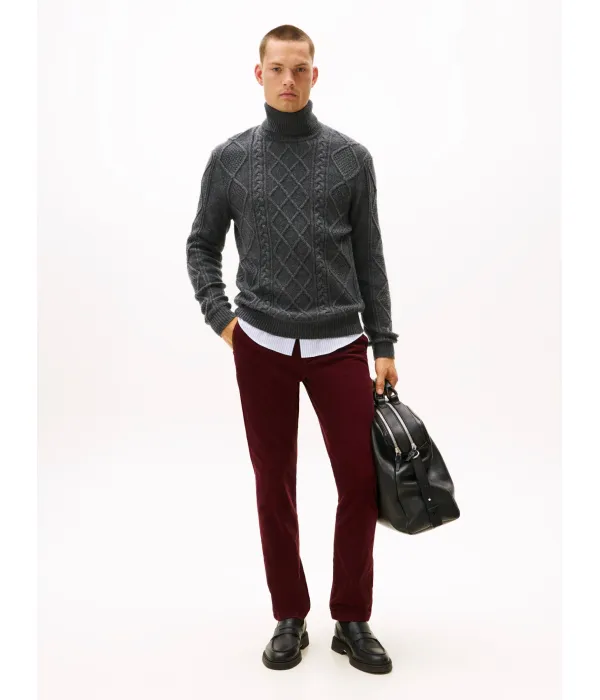 Вельветовые брюки-чинос Denton Straight fit Tommy Hilfiger, красный — фото 2