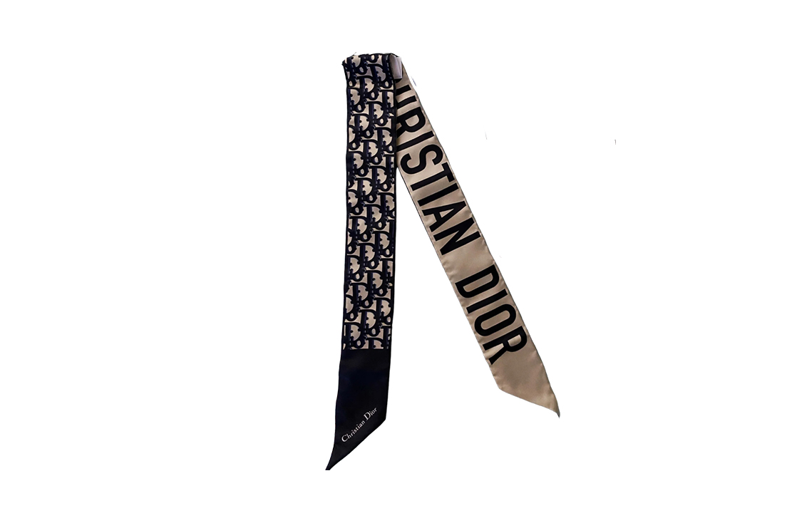 

DIOR Шёлковый шарф унисекс морской синий, Sea Blue-New Version