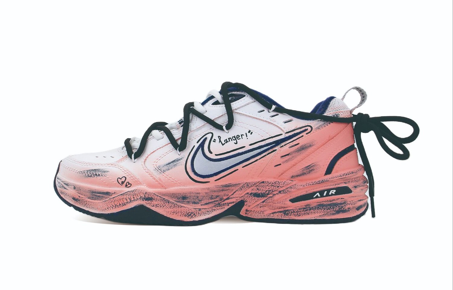 

Кроссовки Nike Air Monarch 4 Chunky Sneakers Unisex Low-top White/red, белый