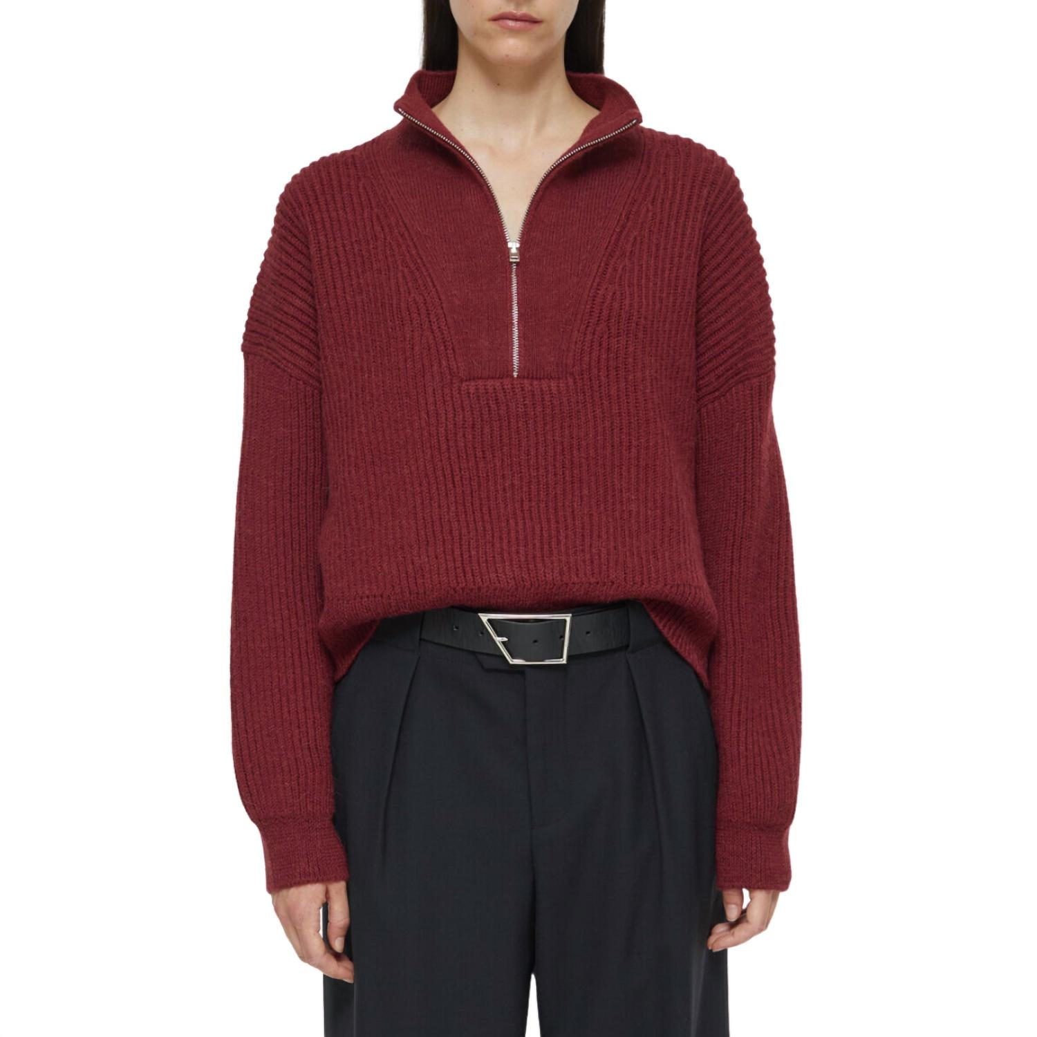 

Укороченный свитер Troyer Knit в цвете Jam CLOSED