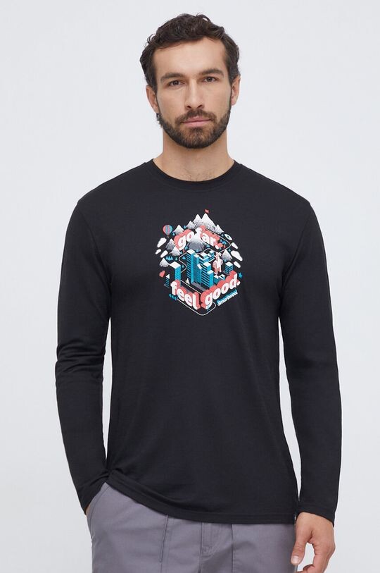 

Спортивная футболка с длинным рукавом Denver Go Far Feel Good Graphic Smartwool, черный