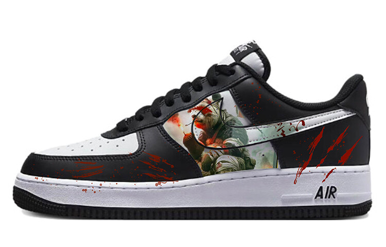 

Кроссовки Nike Air Force 1 Skateboard Shoes Unisex Low-Top White Black, черный