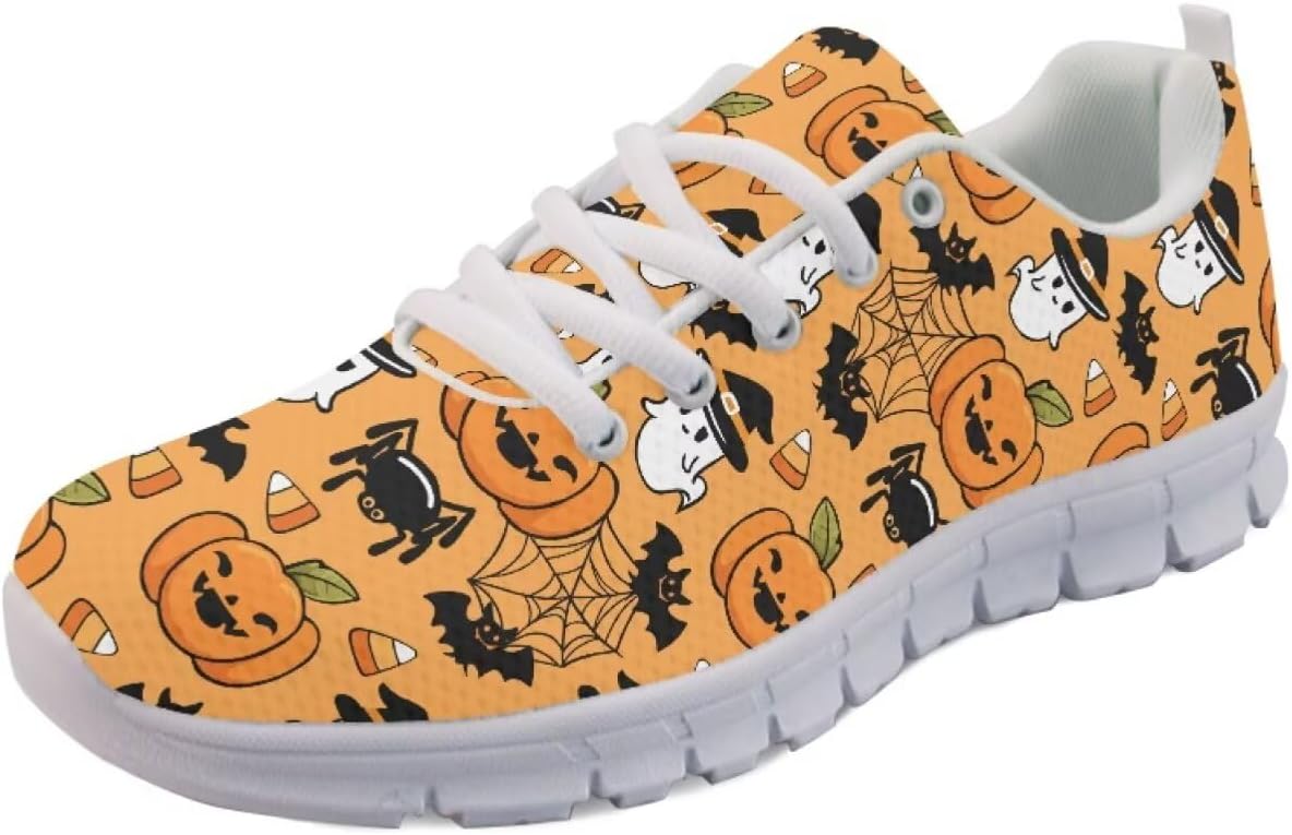 

Кроссовки Forchrinse с принтом «Кошачья галактика» унисекс, модные кеды для ходьбы, теннисные и беговые обувь для женщин и мужчин, Halloween Bat Pumpkin