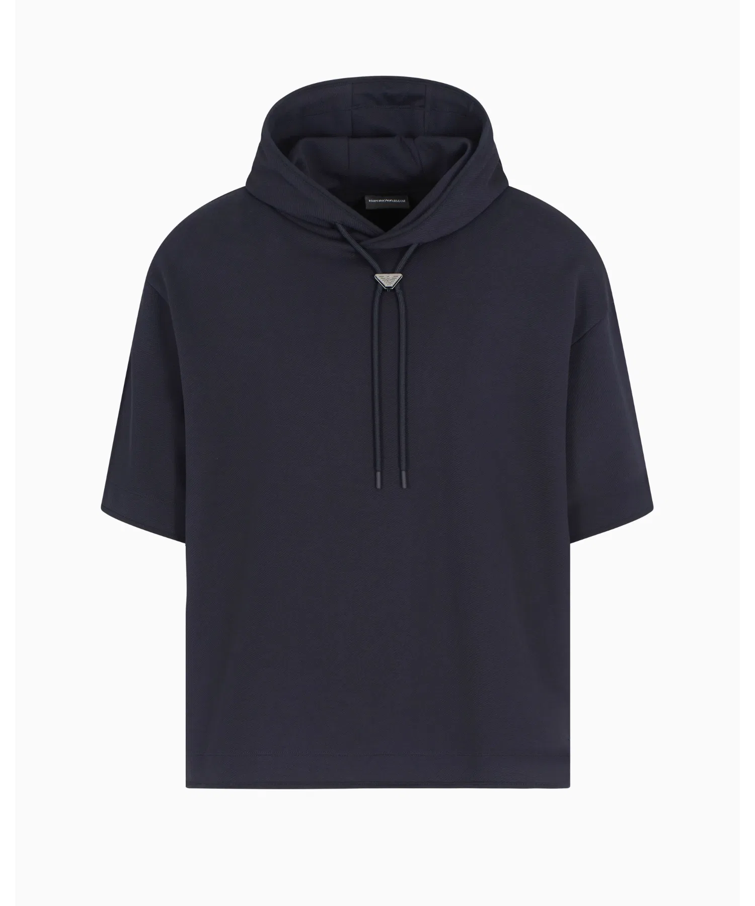 【Emporio Armani】Толстовка оверсайз с капюшоном и короткими рукавами — фото 2