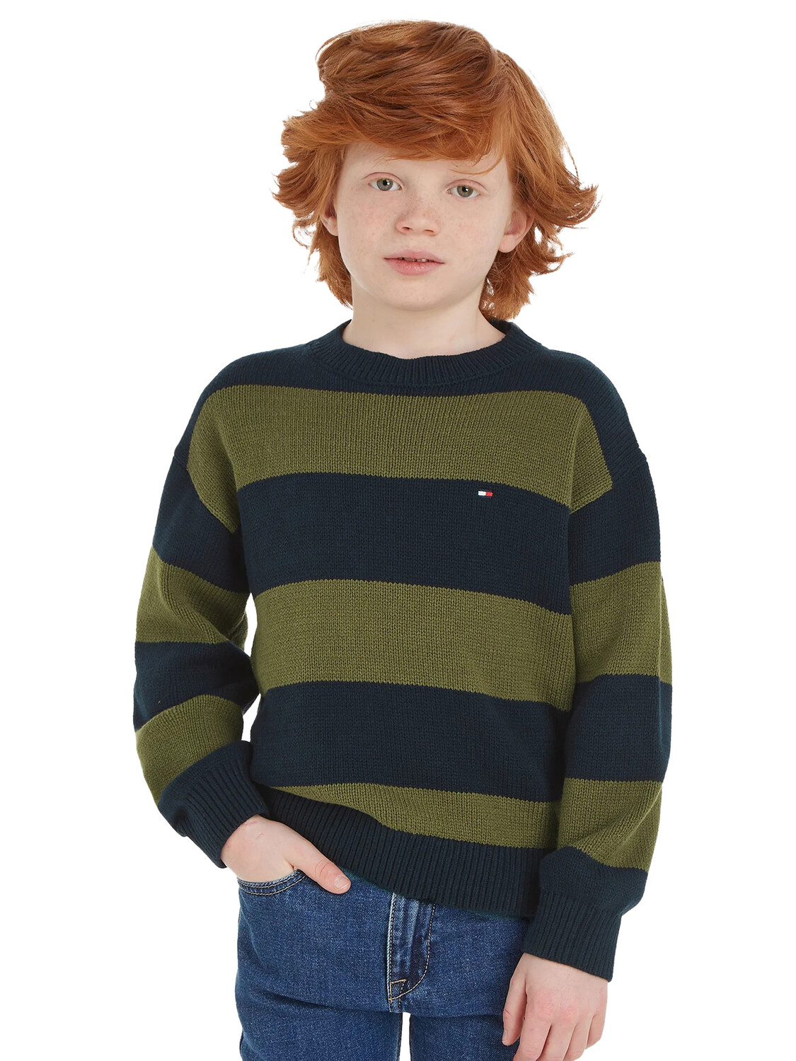 

Свитер hilfiger maglioncino colorblock Tommy, зеленый