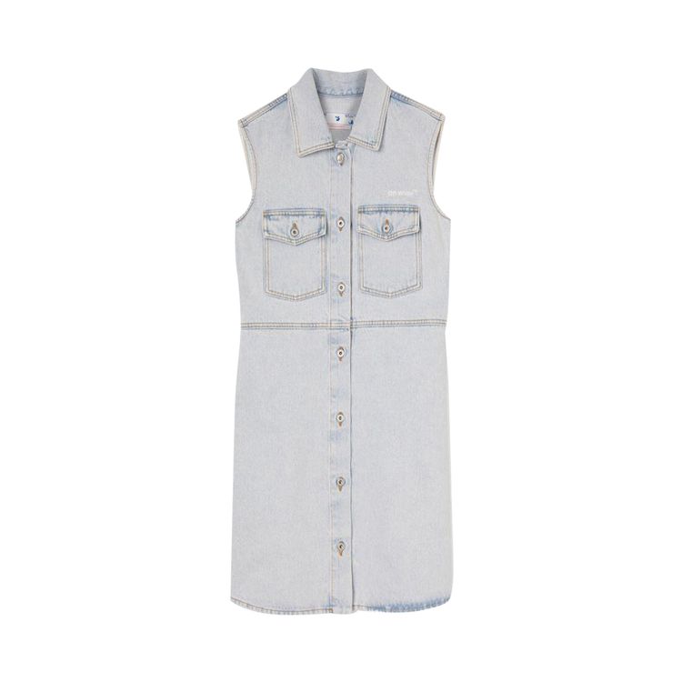 

Рубашка Off-White Diag Sleeveless Shirt Dress Blue, синий