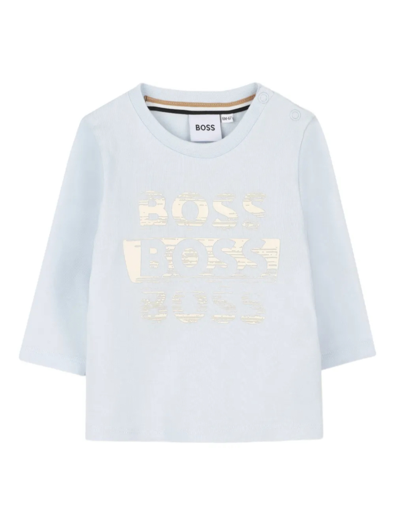 

BOSS Kidswear лонгслив с логотипом, синий
