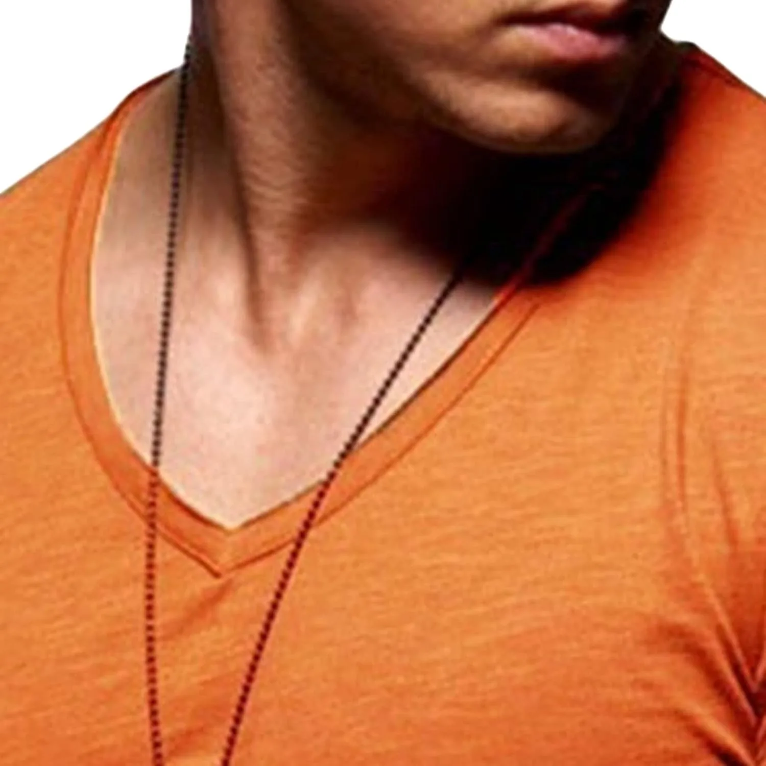 Мужская футболка V-образным вырезом, Slim Fit, Cotton — фото 2