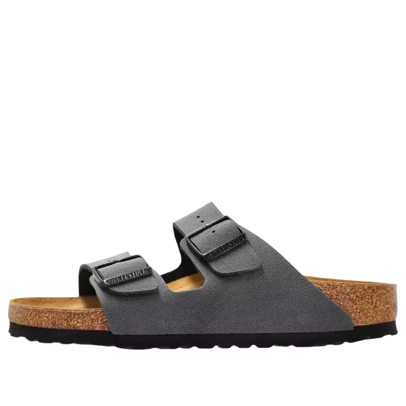 Шлепанцы Birkenstock Arizona Birkibuc 'Velvet Gray Black Buckles' 1032023, серый