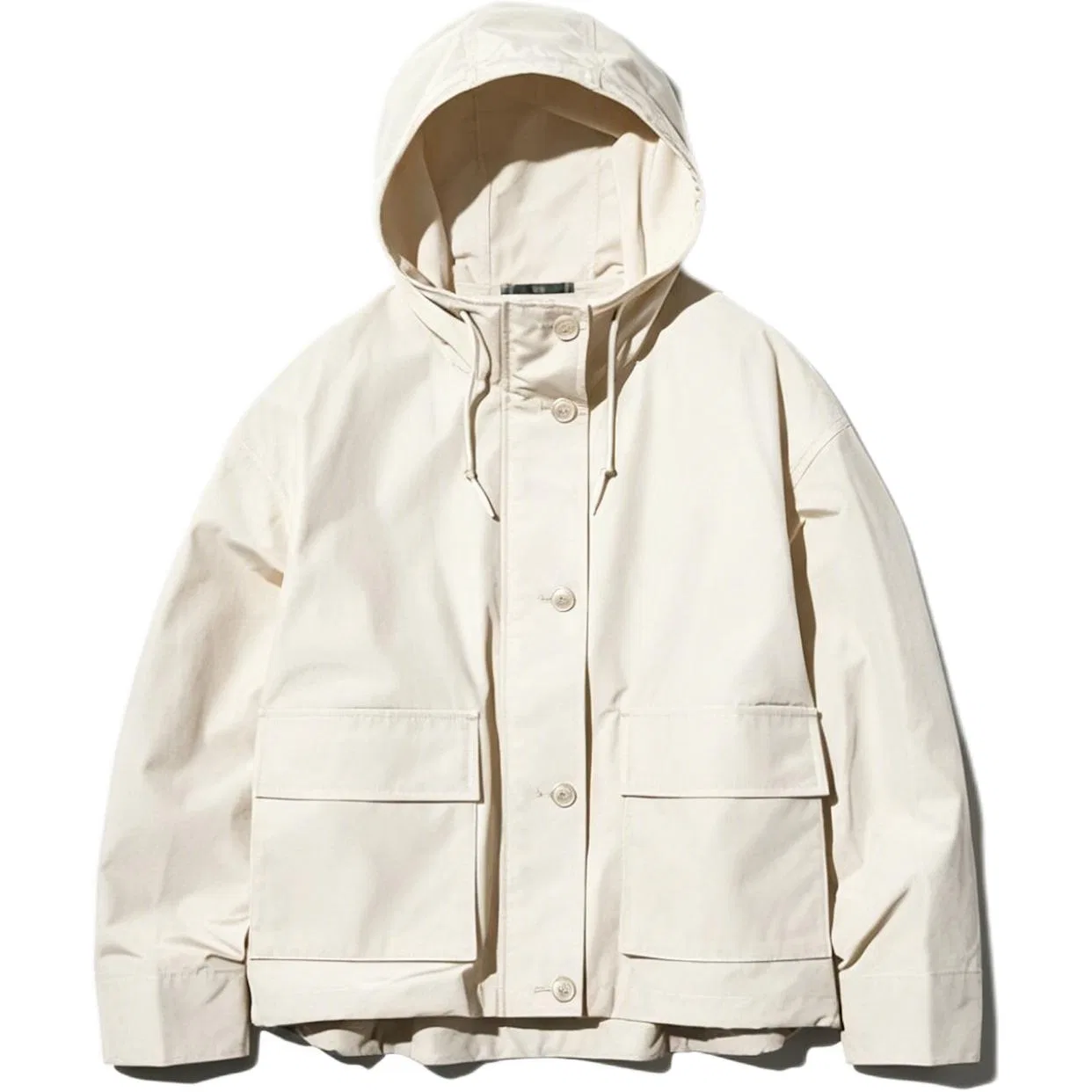Куртка женская с капюшоном UNIQLO бежевая