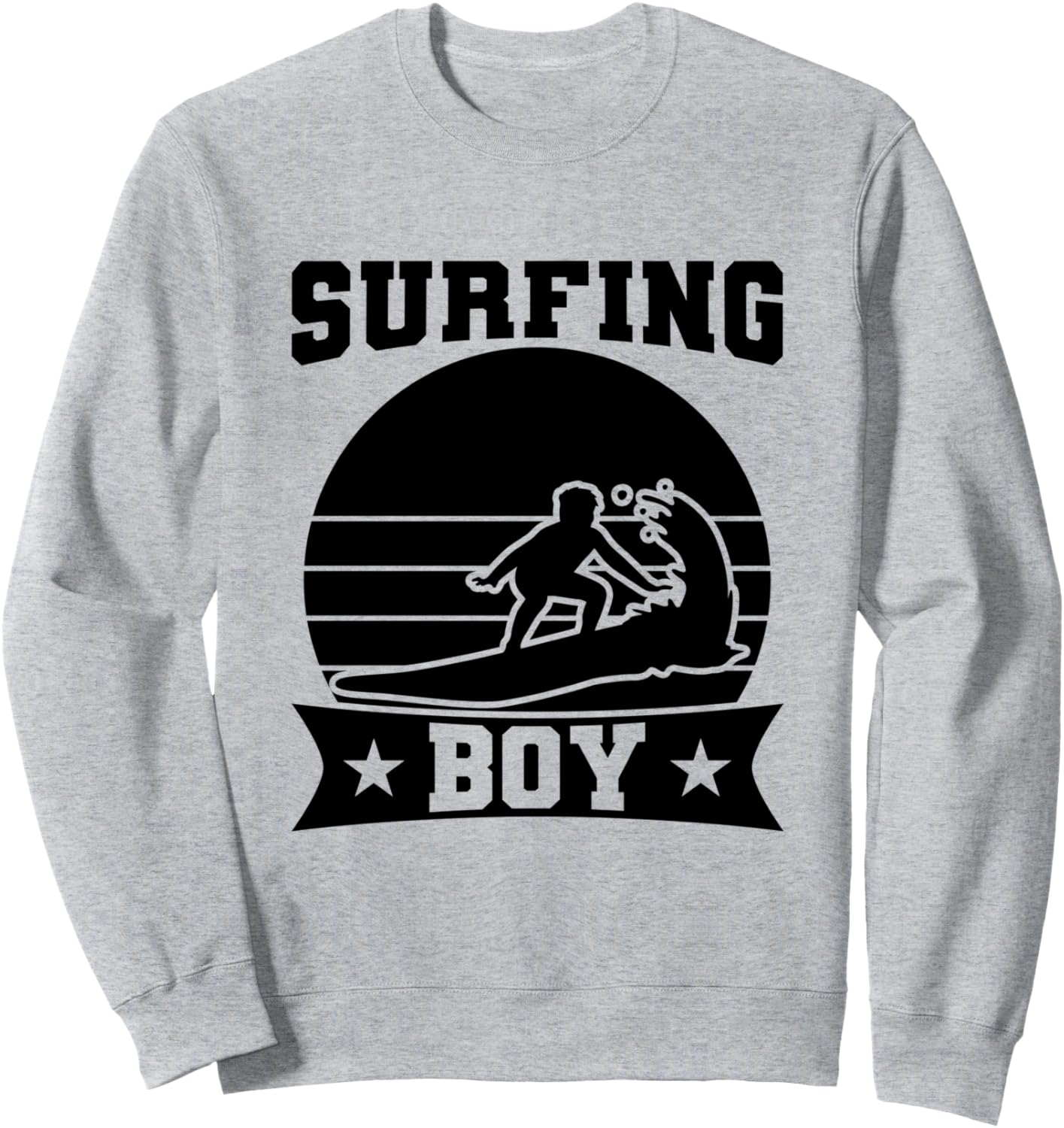

Толстовка с изображением серфера и серфингиста Funny Surf Shirt For Boys, серый