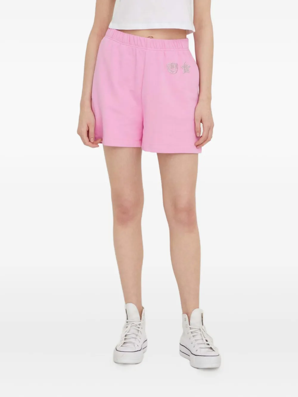 

Шорты с отделкой в виде звезды-глаза Chiara Ferragni, розовый