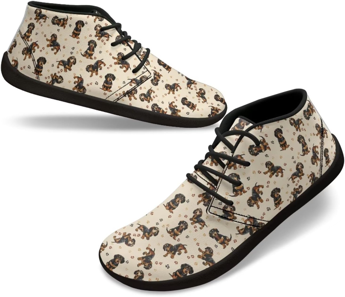 

Мужские кроссовки с широкой носковой частью, босоногое нулевое перепад, удобная обувь, модные водонепроницаемые легкие кроссовки для бега и походов Xixirimido, Dachshund Dog Paw