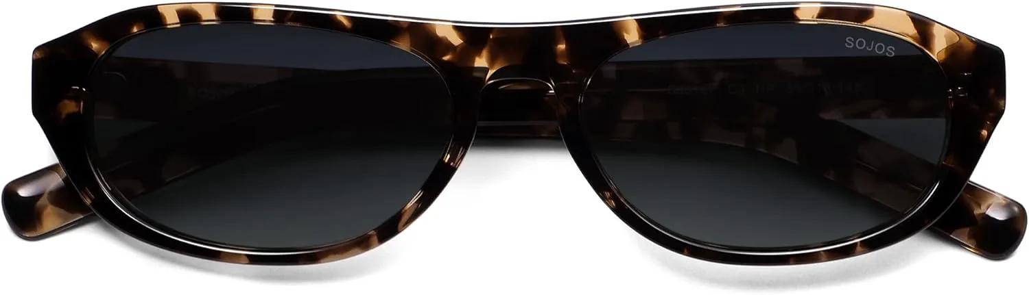

Солнцезащитные очки SOJOS Classic Acetate Oval для мужчин и женщин, поляризованные, с защитой UV400, унисекс, в стиле ретро, ​​легкие, модель SJ3127, Turquoise/Grey