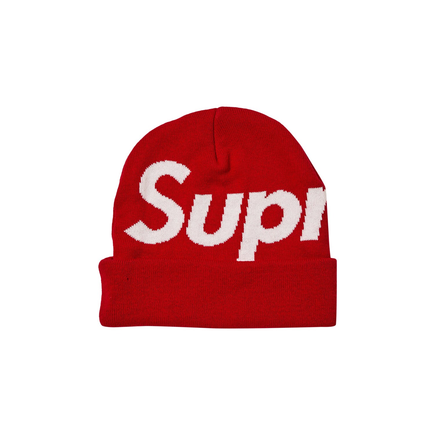 

Шапка-бини Supreme с большим логотипом, красная