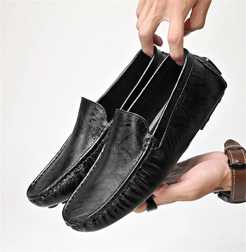 Лоферы Penny Loafers Moccasin Driving Shoes Slip On Soft Flats Boat Shoes, Black Abborora — фото 2