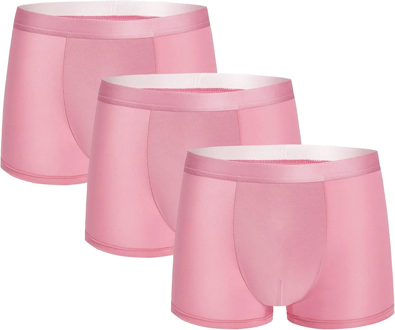 Боксеры дышащие шелковые Pink-3pc