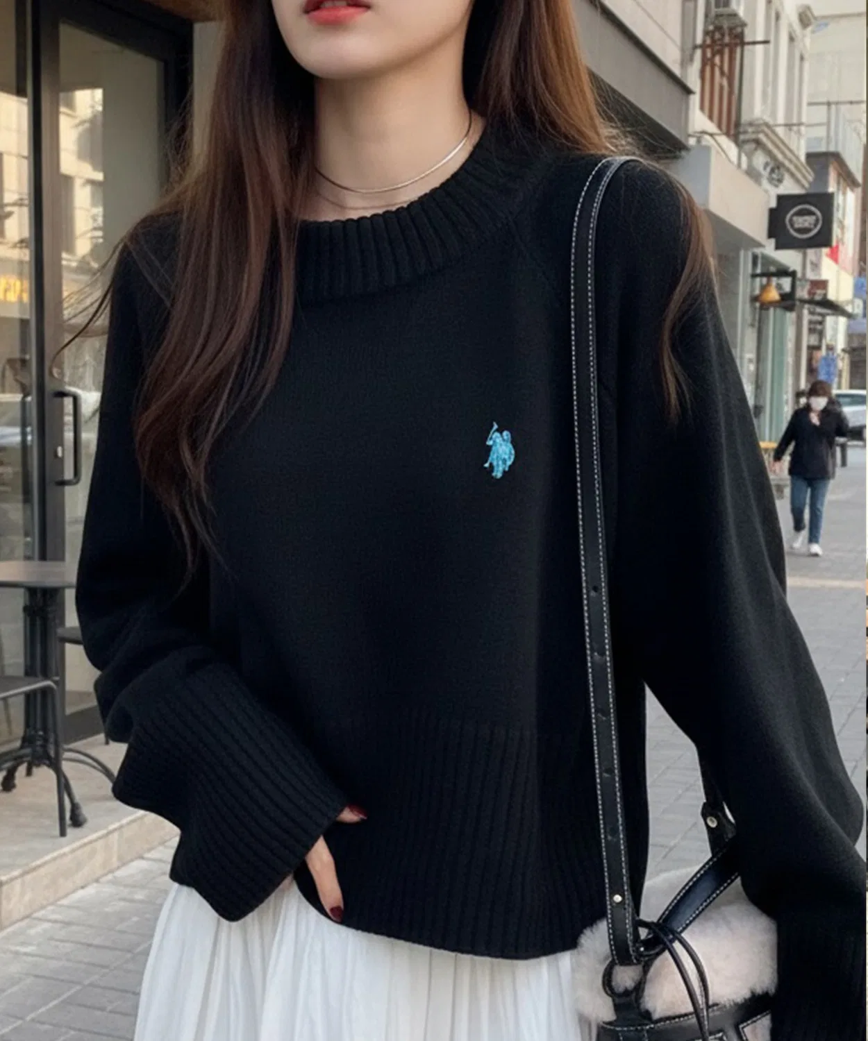 Укороченный джемпер U.S. POLO ASSN. коллаборация с GeeRA, бордовый