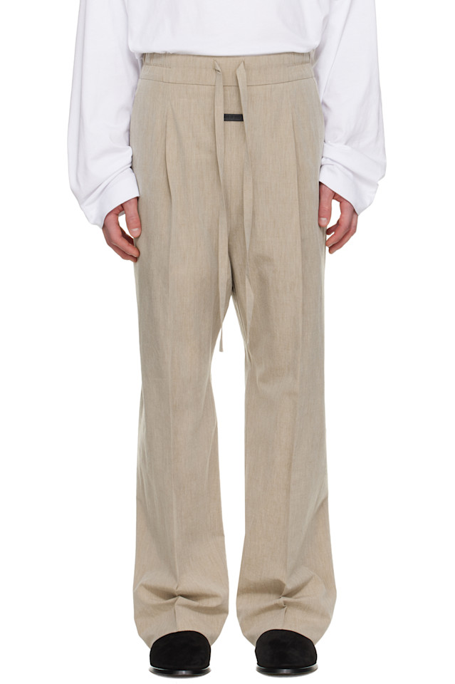 

Fear Of God Бежевые прямые брюки на шнуровке