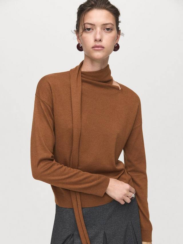 

Свитер с воротником-шарфом Elephant Mango, Medium Brown