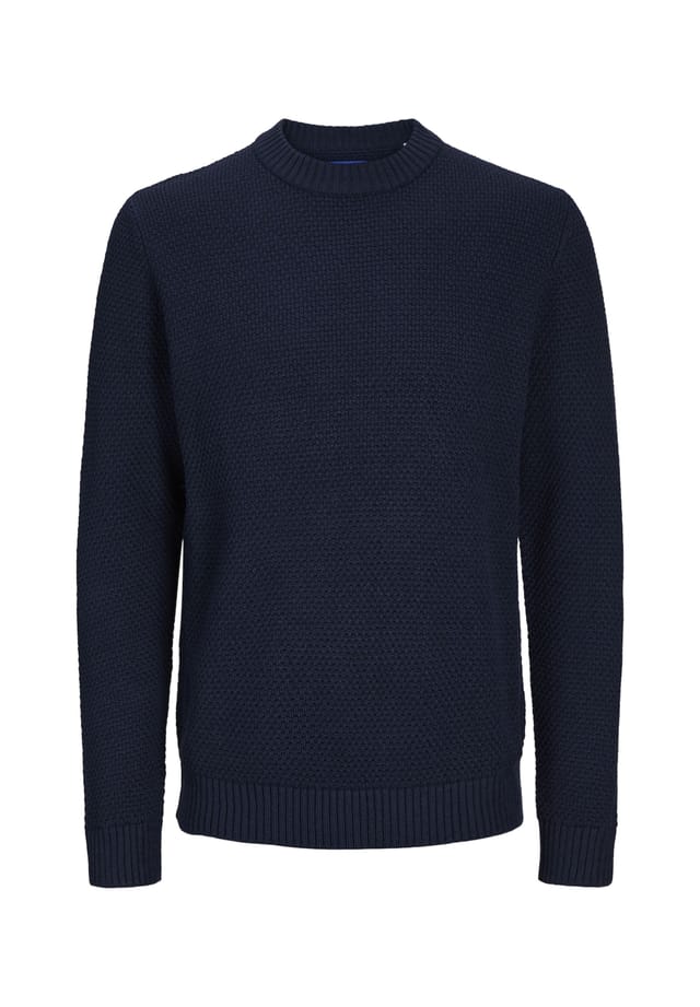 

Вязаный свитер Eaton с r-образным вырезом Jack & Jones, синий