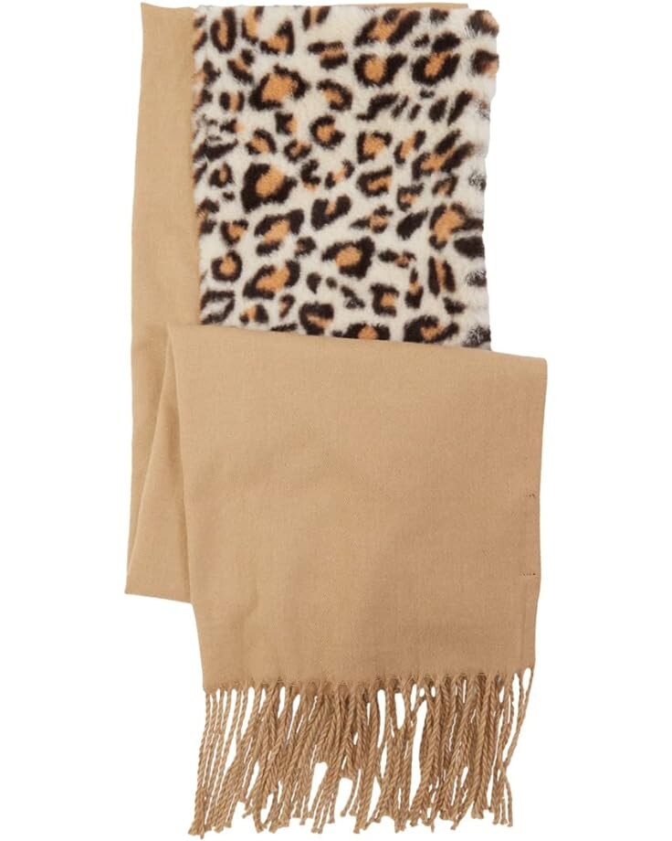 

Шарф Badgley Mischka Wool Blend Faux Fur Collar Scarf, цвет Oat Milk