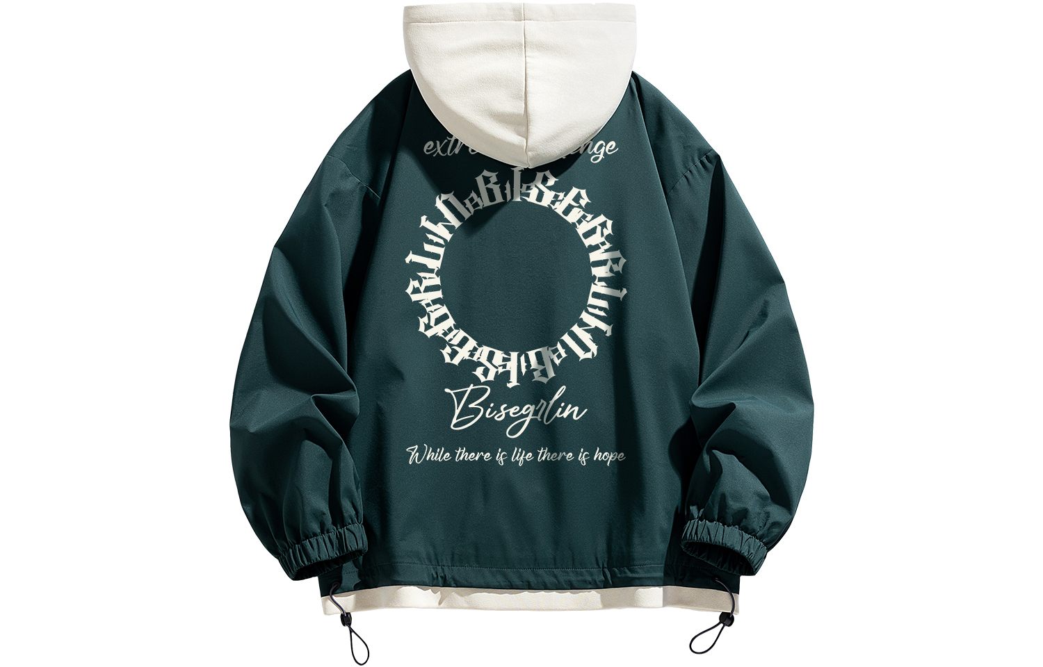 

BISEGRLIN Куртка Unisex, Peacock Green+Apricot