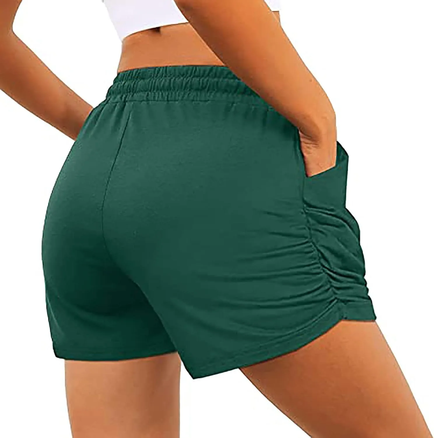 Женские шорты для бега Casual летние комфортные с эластичным поясом — фото 3