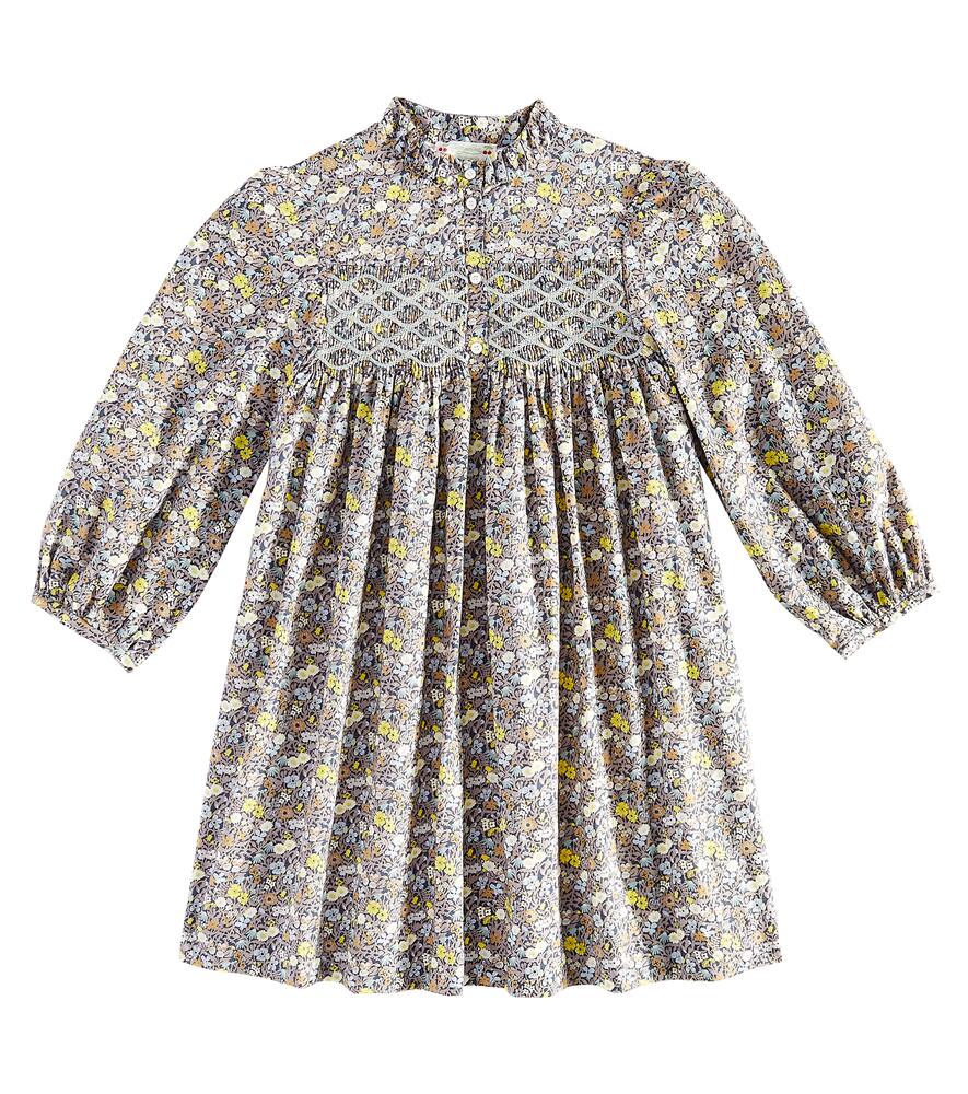 

Платье Tamsin из хлопка с цветочным принтом Bonpoint, Fl Gris Ardoise