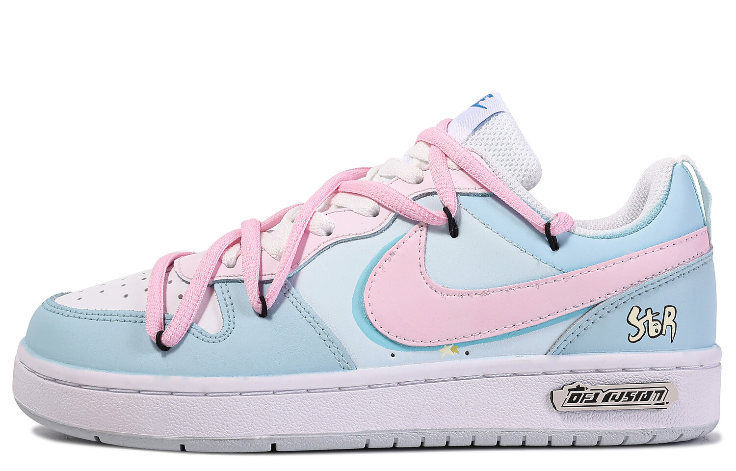 

Кроссовки Nike Court Borough Series Skateboard Shoes Women's Low-Top Blue Pink