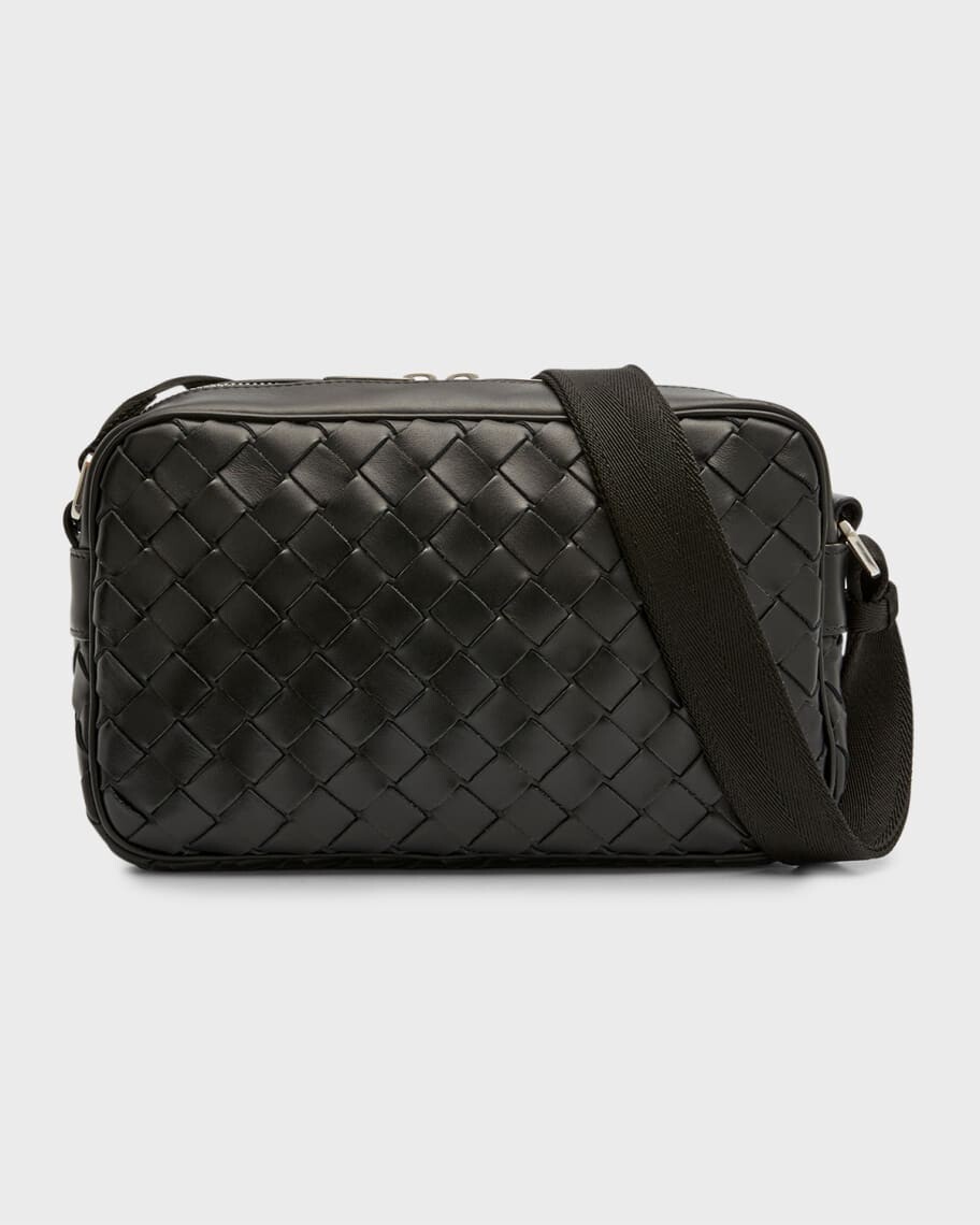 

Мужская кожаная сумка через плечо Intrecciato для фотокамеры Bottega Veneta