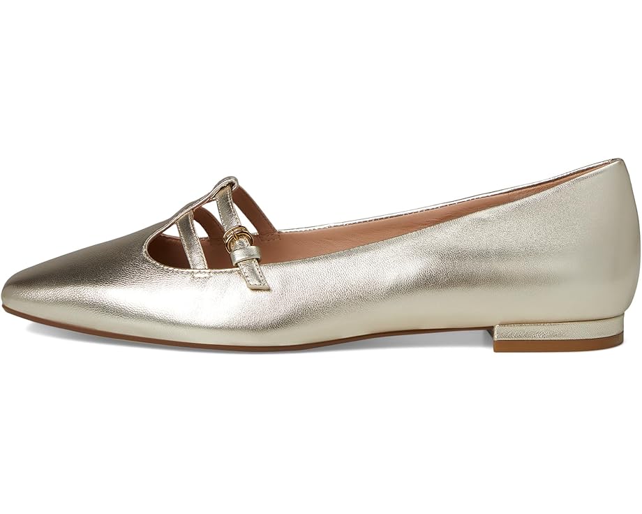 Туфли на плоской подошве Cole Haan Brigid T-Strap Ballet Flat, цвет Soft Gold Leather — фото 4