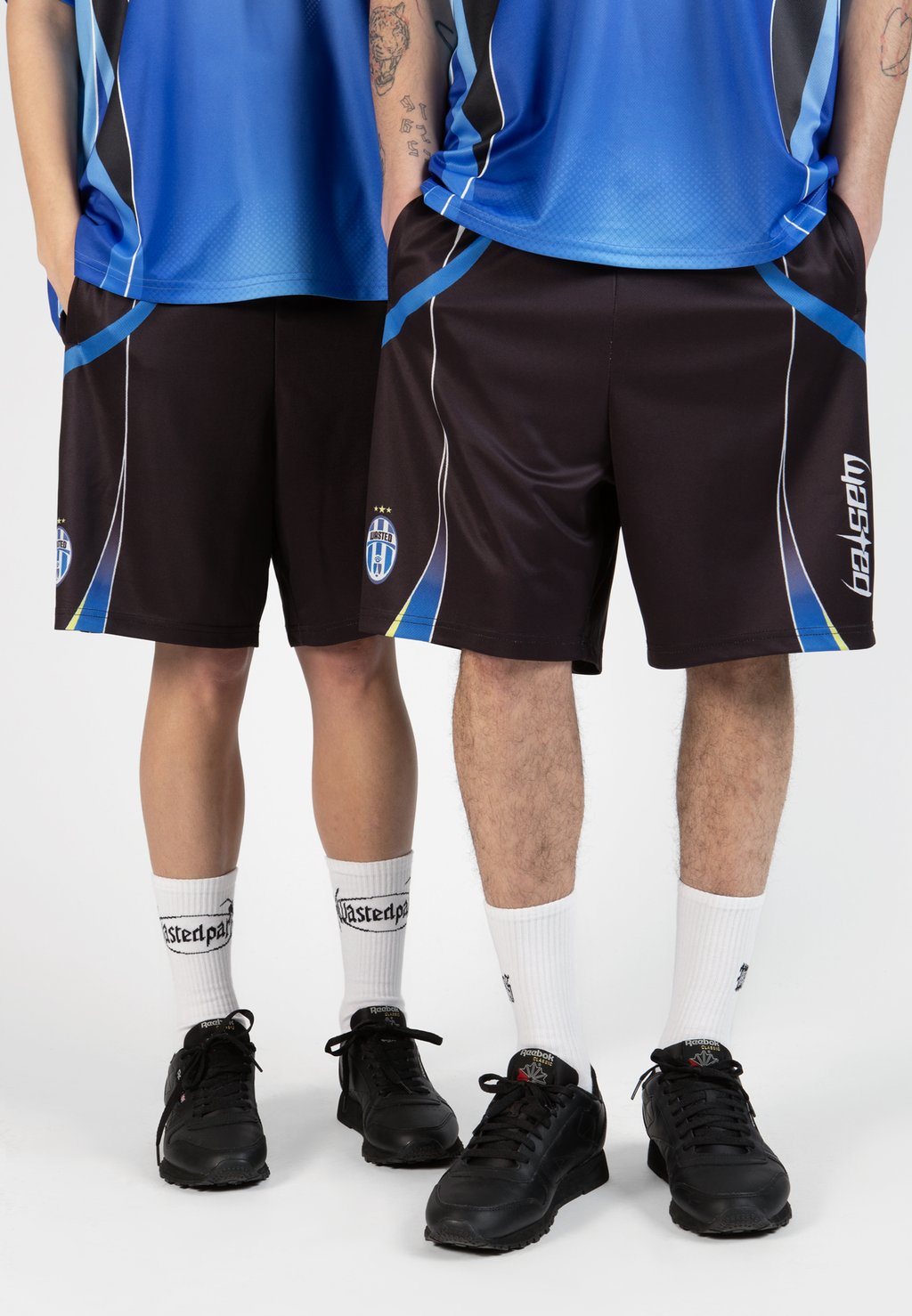 

Шорты AMBROSIANA FOOTBALL SHORT UNISEX Wasted Paris, черный