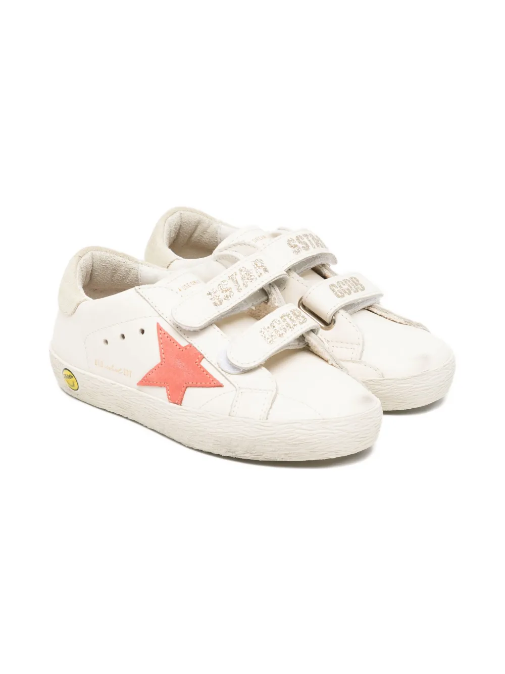 

Кроссовки на липучке со звездами Golden Goose Kids, нейтральный