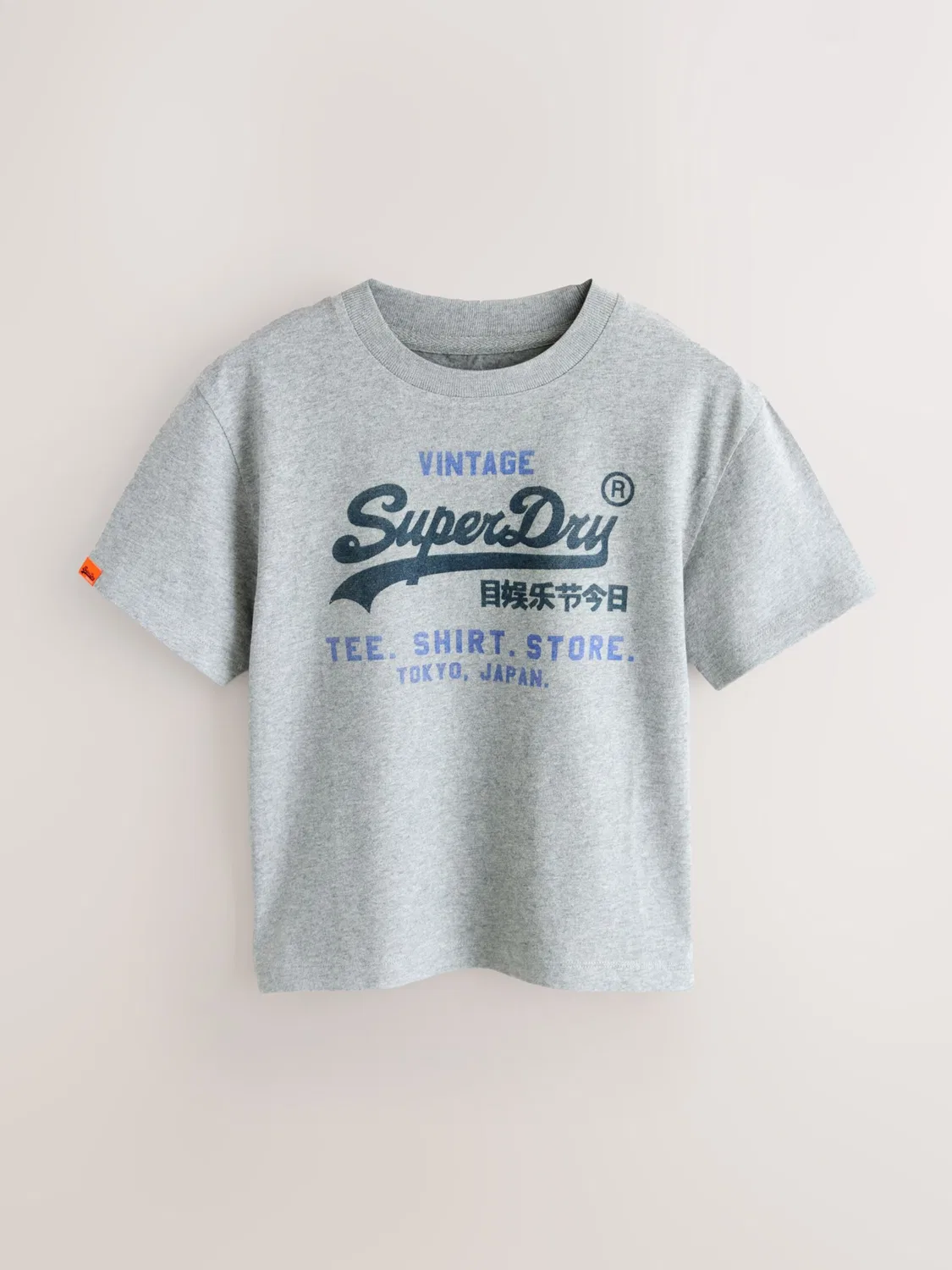 Футболка Superdry & Co, Navy/Mottled Grey/White — фото 4