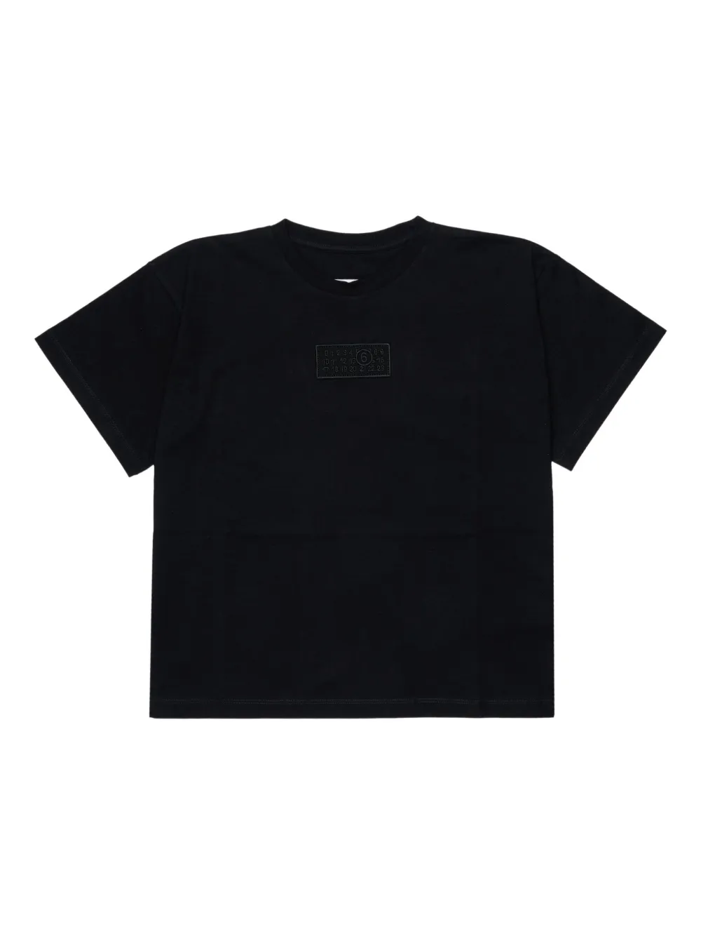 

Футболка с нашивкой Numbers MM6 Maison Margiela Kids, черный