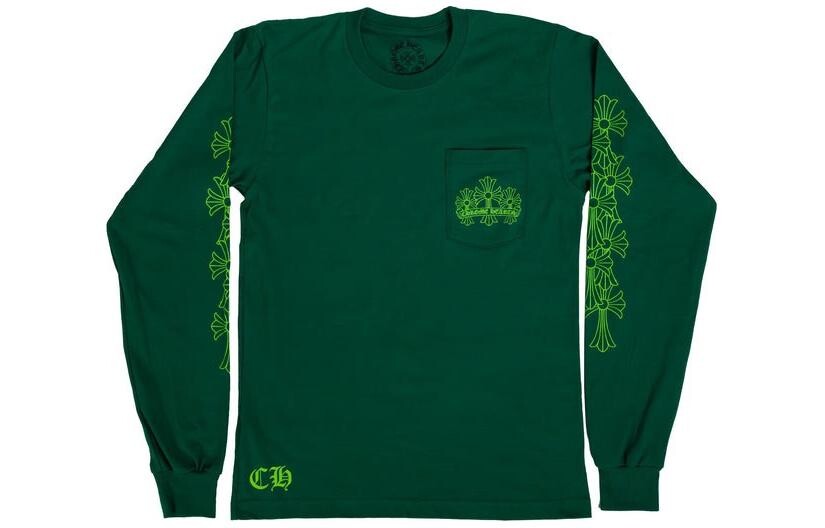 

Футболка мужская зеленая Chrome Hearts, зеленый