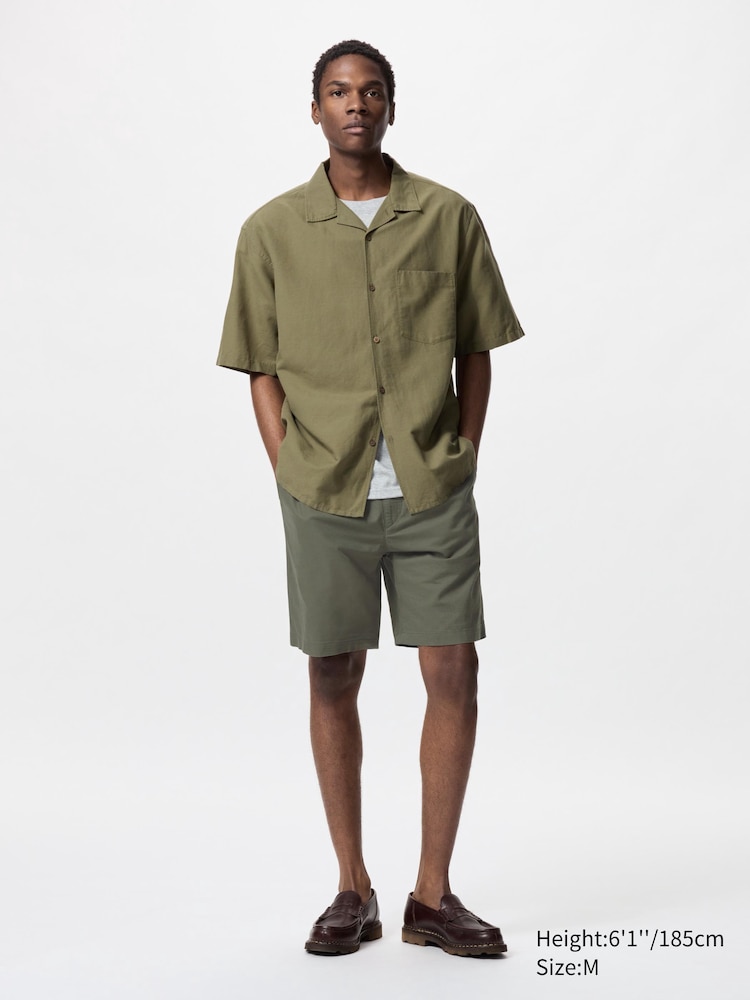 

Легкие шорты из льняной смеси Uniqlo, цвет 57 зеленый