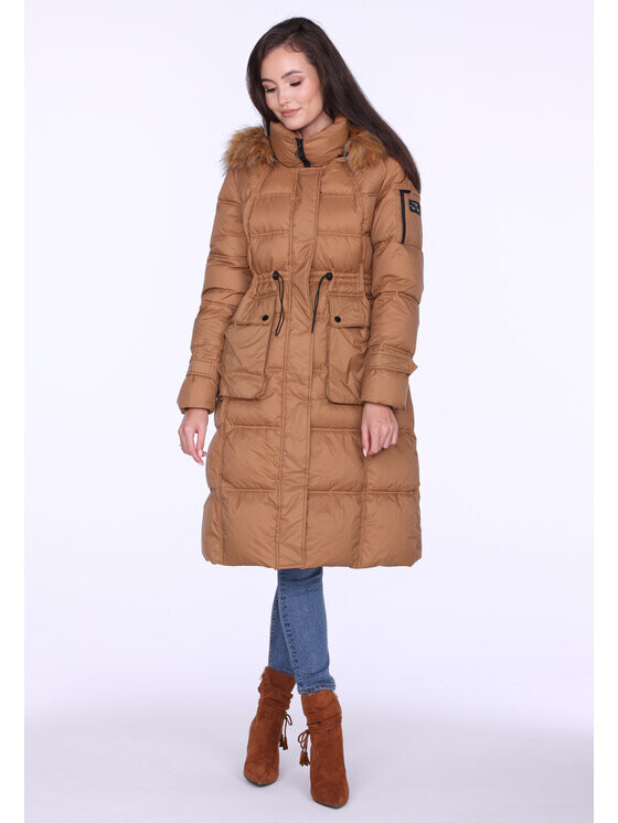 

Зимнее пальто regular fit Perso, коричневый