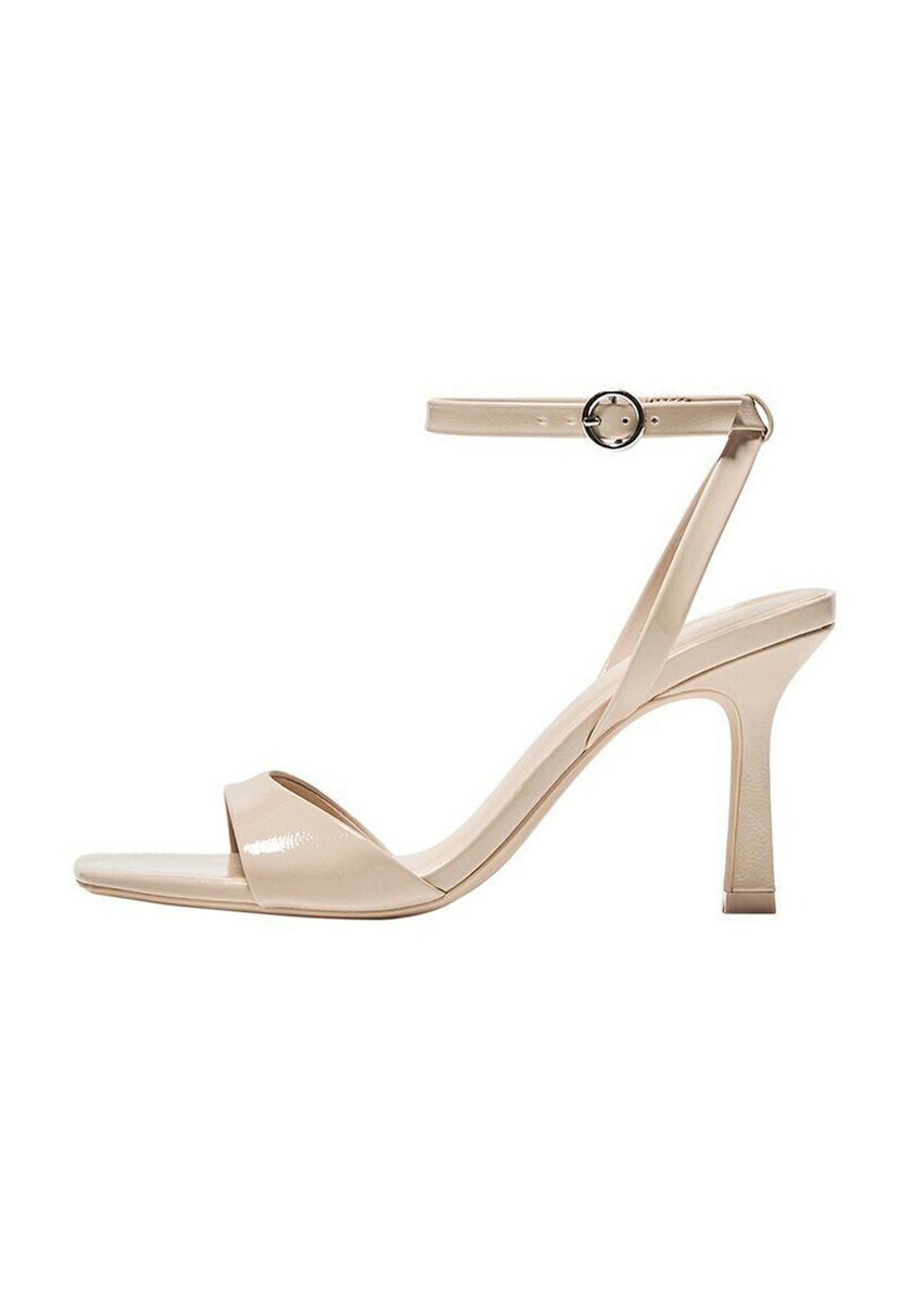 Сандалии WITH ANKLE STRAP - High heeled sandals Bershka, бежевый