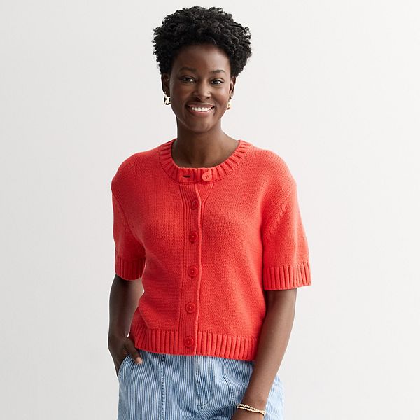 

Женский свитер с коротким рукавом Sonoma Goods For Life, Parker Orange