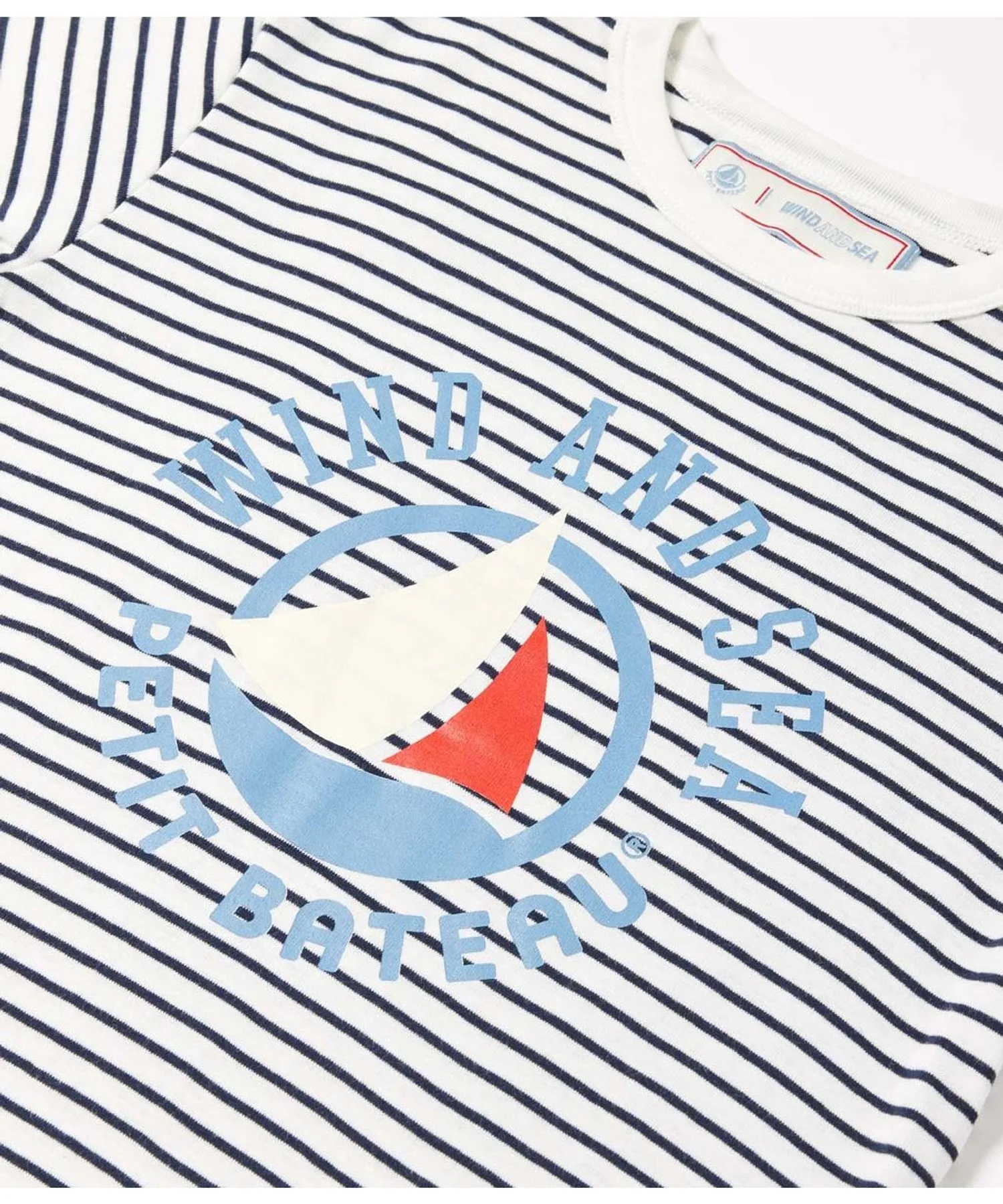 Детская футболка PETIT BATEAU x WIND AND SEA с принтом — фото 3
