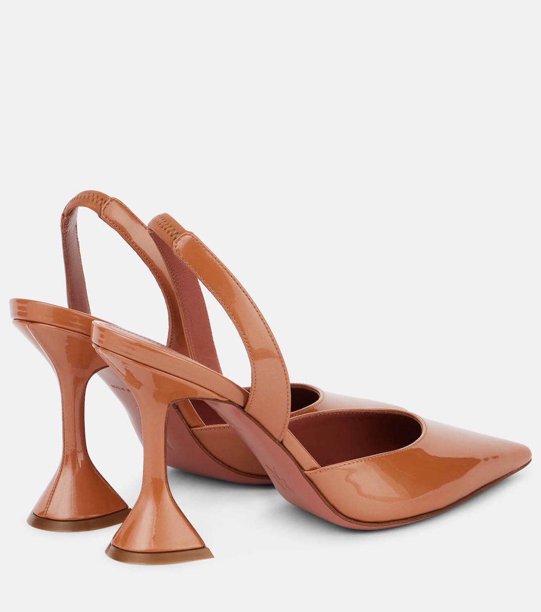 Туфли-лодочки Holli Sling 95 из лаковой кожи Amina Muaddi, Pearly — фото 2